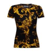 Katoenen T-shirt Versace Jeans Couture , Black , Dames