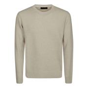 Wollen Crewneck Trui Roberto Collina , Beige , Heren