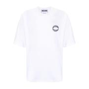 Witte Logo Print T-shirts en Polos Moschino , White , Heren