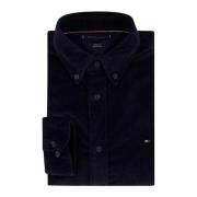 Casual Donkerblauw Overhemd Tommy Hilfiger , Blue , Heren