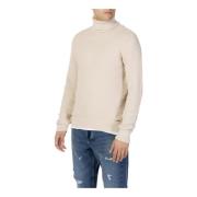 Beige Coltrui Gebreide Kleding voor Heren Only & Sons , Beige , Heren