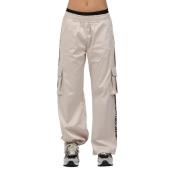Wide Trousers Disclaimer , White , Dames