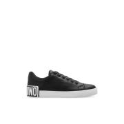 Sneakers met logo Moschino , Black , Heren