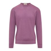 Paarse Crew Neck Sweater Filippo De Laurentiis , Purple , Heren
