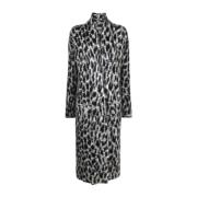 Leopard Print Mohair Cardigan Coat Zadig & Voltaire , Black , Dames
