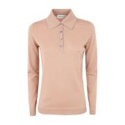 Kameel Lange Mouwen Polo Goes Botanical , Beige , Dames