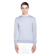 Fw23 Crewneck Sweater Eleventy , Blue , Heren