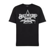 Katoenen T-shirt Balmain , Black , Heren