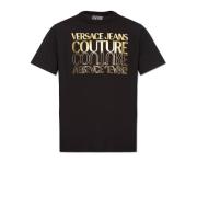 T-shirt met logo Versace Jeans Couture , Black , Heren
