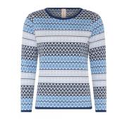 Speciale Geruite Pullover Blouse Blauw/Roze Skovhuus , Multicolor , Da...