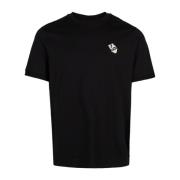 Logo-geborduurd Katoenen T-shirt Emporio Armani , Black , Heren