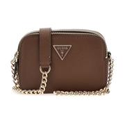 Bruine Schoudertas Handtas Guess , Brown , Dames