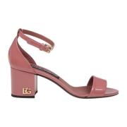 Roze lakleren sandalen met verstelbare band Dolce & Gabbana , Pink , D...