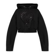 Pailletten hoodie Versace , Black , Dames