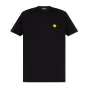 T-shirt met Medusa-gezicht Versace , Black , Heren