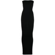 Zwarte Geribbelde Gebreide Tube Jurk Wolford , Black , Dames