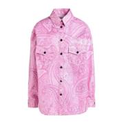 Gedrukte Nylon Shirt voor Vrouwen Etro , Pink , Dames