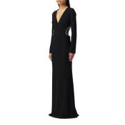 Ams23501 - Jurken - Abito Amen , Black , Dames