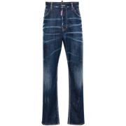 Blauwe Skinny Jeans van Stretch-Katoen Dsquared2 , Blue , Heren