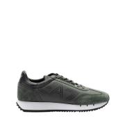 Groene casual textielen sneakers oor heren Emporio Armani EA7 , Green ...