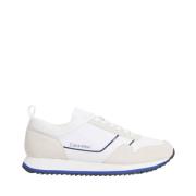 Casual Witte Textiel Sneakers oor Heren Calvin Klein Jeans , White , H...