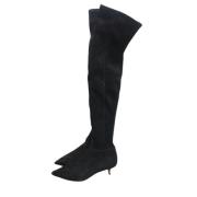 Pre-owned Suede boots Valentino Vintage , Black , Dames