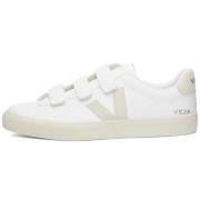 Recife Velcro Leren Sneaker Wit Natuurlijk Veja , White , Dames