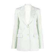 Lichtgroene Wollen Blazer Lanvin , Green , Dames