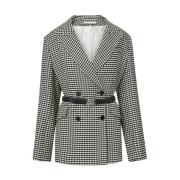 Hutchinson Houndstooth Dickey Jas Veronica Beard , Black , Dames