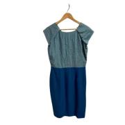 Pre-owned Silk dresses Fendi Vintage , Blue , Dames