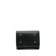 Zwarte Wallet Clip 3 met rits Maison Margiela , Black , Heren