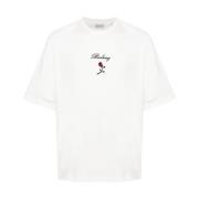 Witte Flocked Rose T-shirts en Polos Burberry , White , Heren
