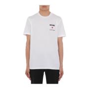 Witte T-shirts en Polos Moschino , White , Heren