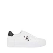 Witte Casual Leren Sneakers voor Vrouwen Calvin Klein Jeans , White , ...