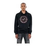 Logo Print Hoodie Kaporal , Black , Heren