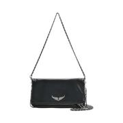 Zwarte Leren Rock Hobo Tas Zadig & Voltaire , Black , Dames