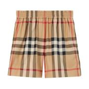 Vintage Check Shorts Burberry , Beige , Dames