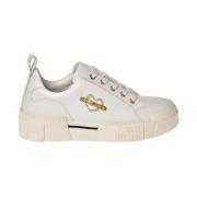 Witte Leren Sneakers voor Dames Love Moschino , White , Dames