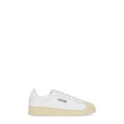 Witte Leren Sneakers met Bob Lutz Print Autry , White , Heren