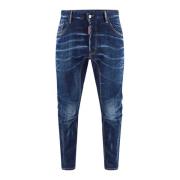 Blauwe Ss24 Jeans voor Heren Dsquared2 , Blue , Heren