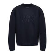 Sweatshirt met logo Giorgio Armani , Blue , Heren