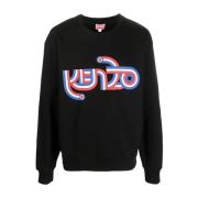 Zwarte Sweaters met Kenzo Logo Kenzo , Black , Heren