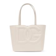 Shopper tas met logo Dolce & Gabbana , Beige , Dames