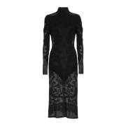 Barok fijngebreide jurk Balmain , Black , Dames