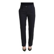 Logo Wolblend Broek Dolce & Gabbana , Gray , Dames