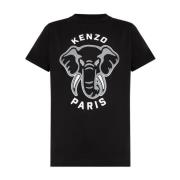 Bedrukt T-shirt Kenzo , Black , Dames