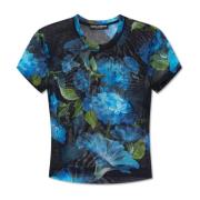 T-shirt met bloemenmotief Dolce & Gabbana , Blue , Dames
