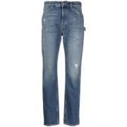 Cropped Blauwe Gewassen Denim Jeans Washington DEE CEE , Blue , Dames