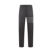 Grijze Broek met Lage Taille en Rechte Pijp met 4bar Detail Thom Brown...