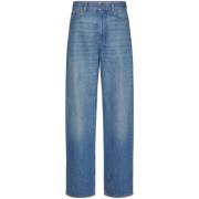 Hooggetailleerde Loose-fit Denim Jeans Valentino Garavani , Blue , Dam...